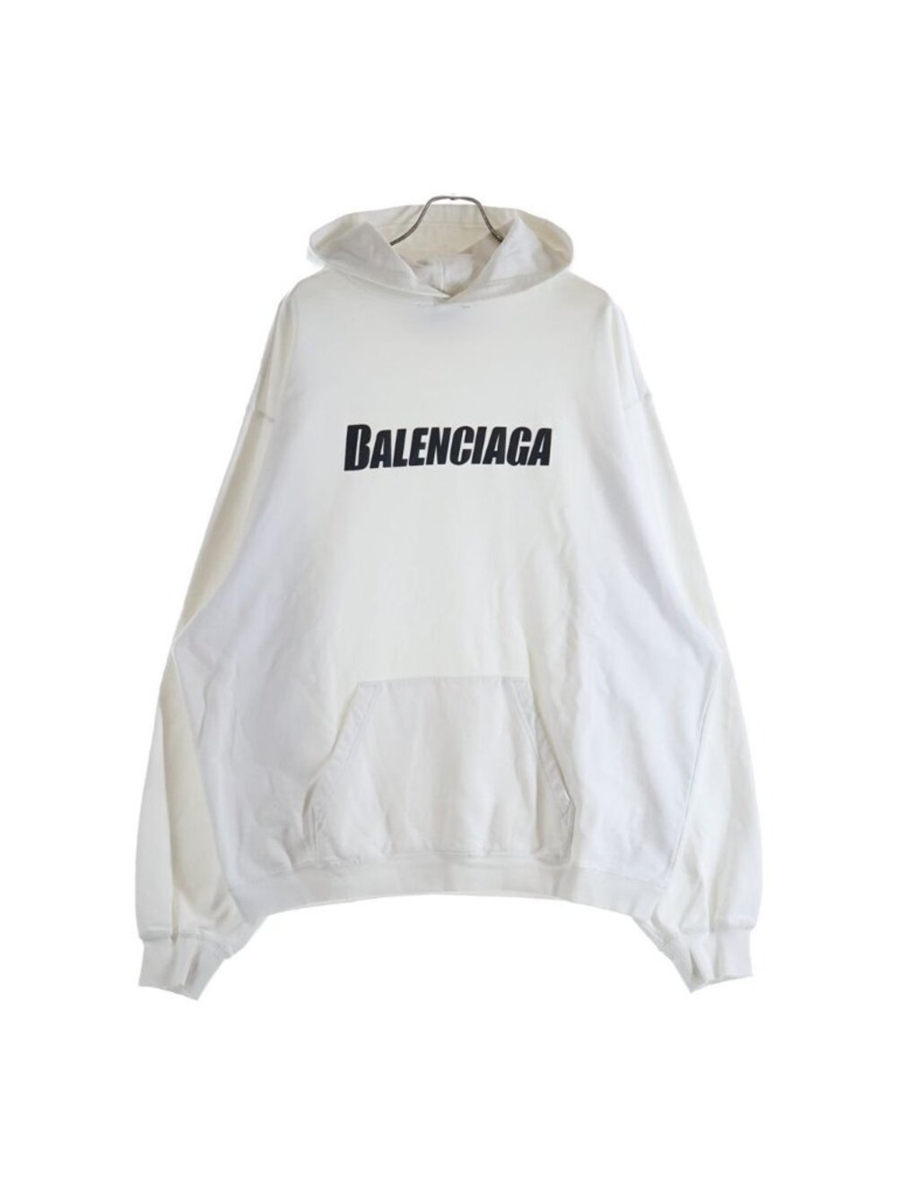 Balenciaga Destroyed Hoodie Oversized Distressed Pullover White Tnvl